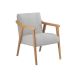 Conjunto com 2 Poltronas Flávia Cinza e Natural