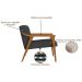 Conjunto com 2 Poltronas Flavia Algodão Chumbo e Nogueira