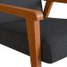 Conjunto com 2 Poltronas Flavia Algodão Chumbo e Nogueira