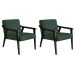 Conjunto com 2 Poltronas Flavia Algodão Verde e Preta