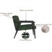Conjunto com 2 Poltronas Flavia Algodão Verde e Preta