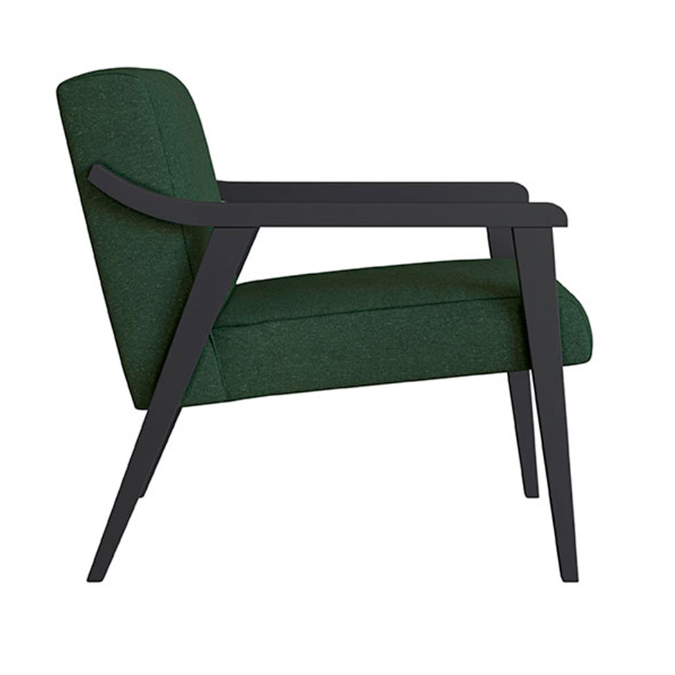Conjunto com 2 Poltronas Flavia Algodão Verde e Preta