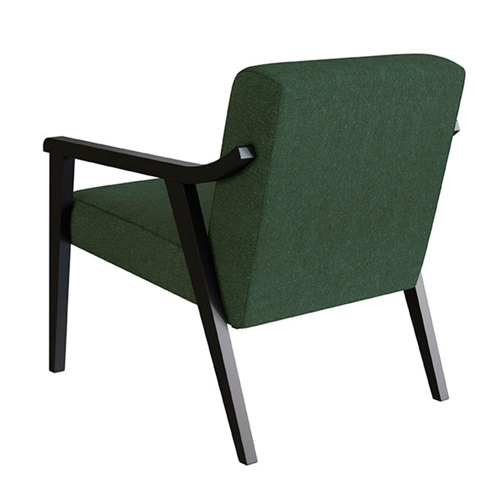 Conjunto com 2 Poltronas Flavia Algodão Verde e Preta