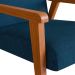 Conjunto com 2 Poltronas Flavia Poliéster Azul Marinho e Nogueira