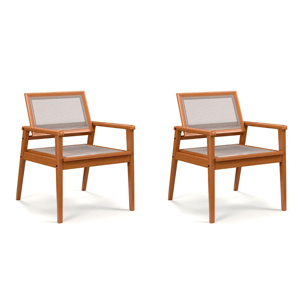 Conjunto com 2 Poltronas Havai Marrom