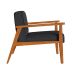 Conjunto com 2 Poltronas Julia Algodão Chumbo e Nogueira
