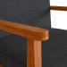 Conjunto com 2 Poltronas Julia Algodão Chumbo e Nogueira