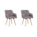 Conjunto com 2 Poltronas Lilian Cinza Claro