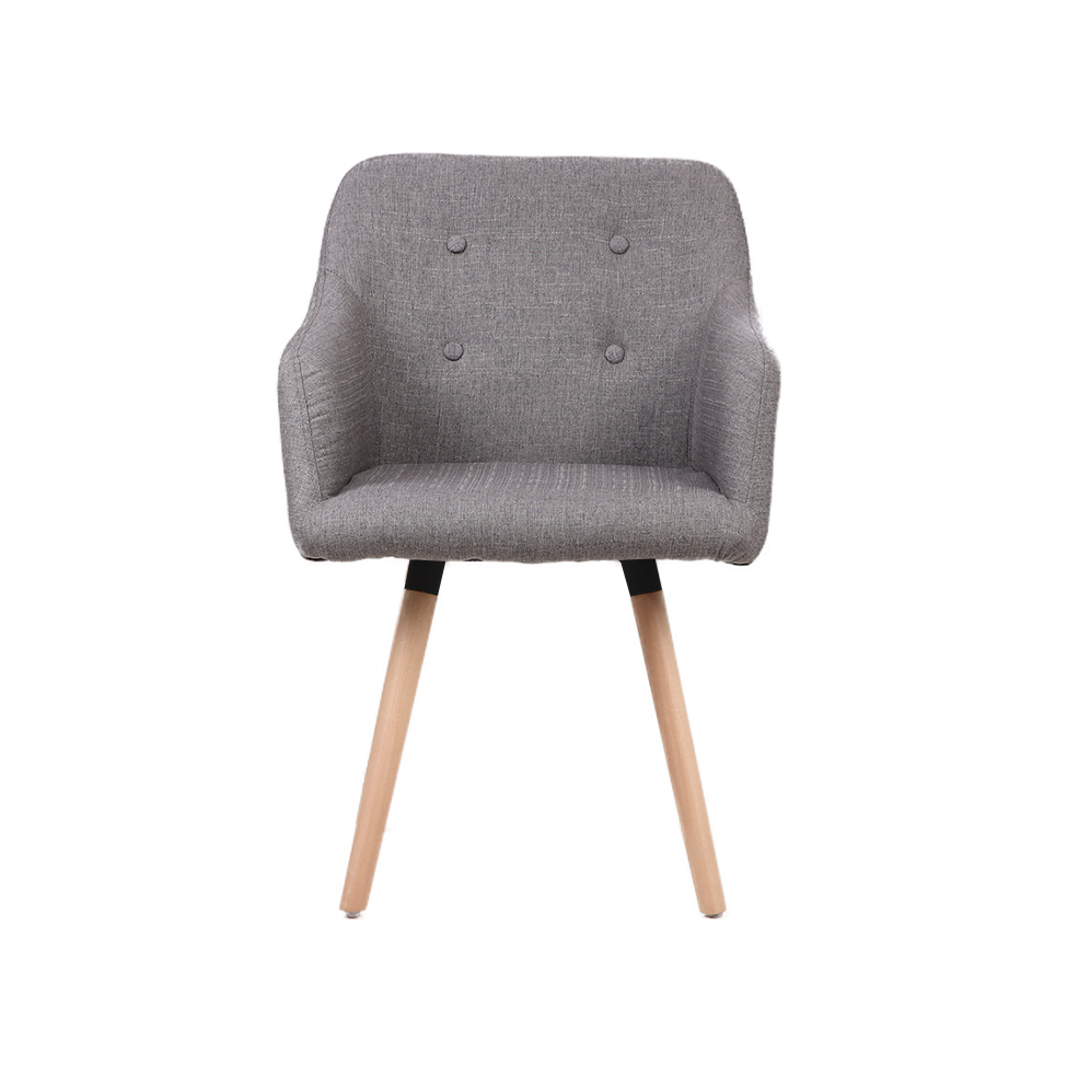 Conjunto com 2 Poltronas Lilian Cinza Claro