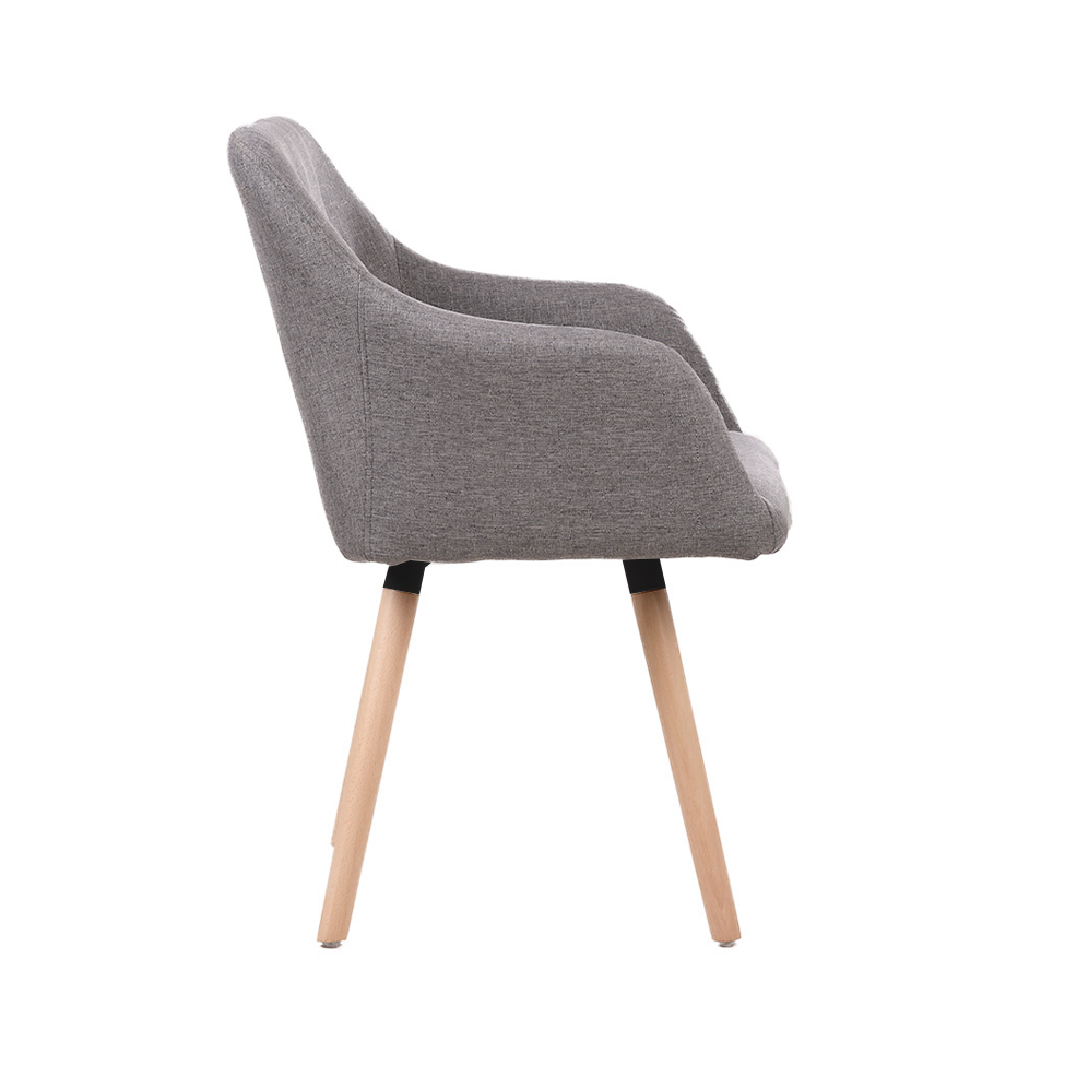 Conjunto com 2 Poltronas Lilian Cinza Claro