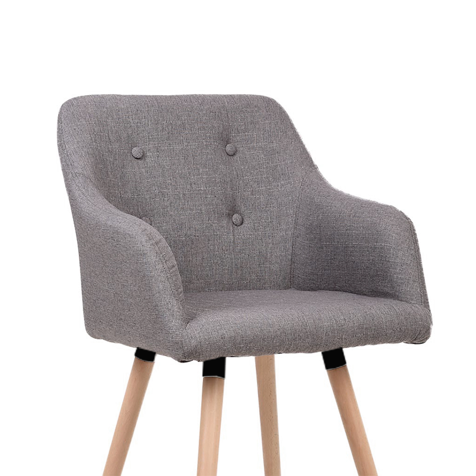 Conjunto com 2 Poltronas Lilian Cinza Claro