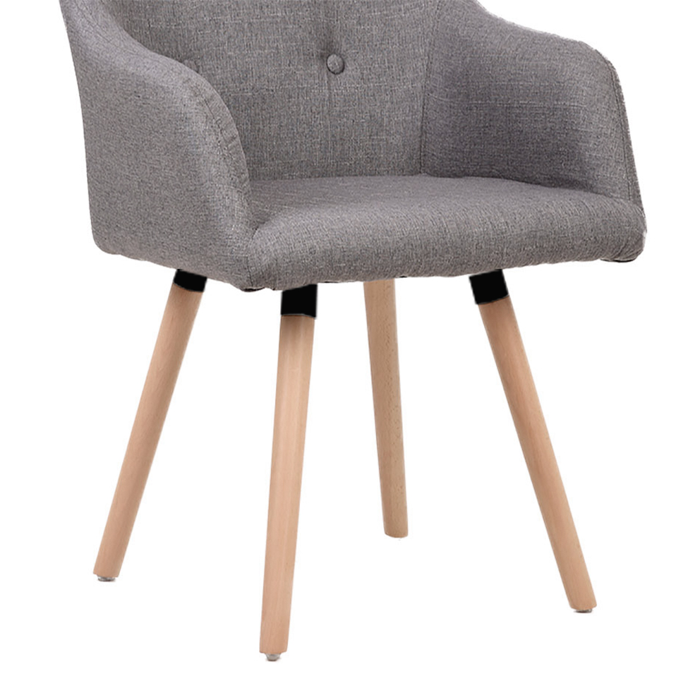 Conjunto com 2 Poltronas Lilian Cinza Claro