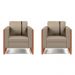 Conjunto com 2 Poltronas Lin Linho Areia