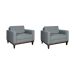 Conjunto com 2 Poltronas Living Cinza