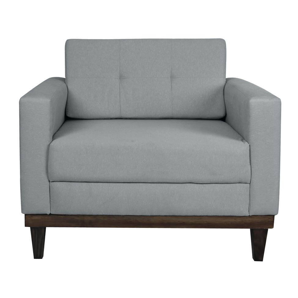 Conjunto com 2 Poltronas Living Cinza