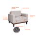 Conjunto com 2 Poltronas Living Cru