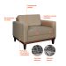 Conjunto com 2 Poltronas Living I Bege