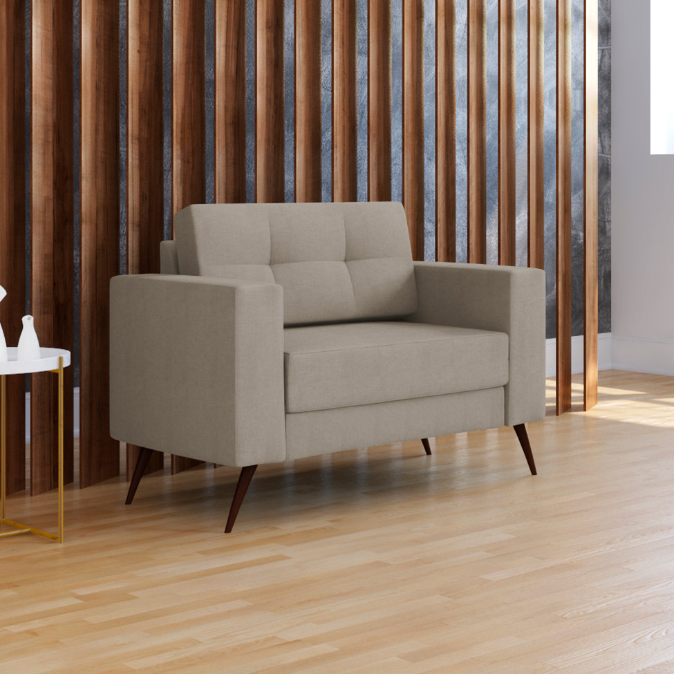 Conjunto com 2 Poltronas Living II Bege