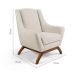 Conjunto com 2 Poltronas Marjorie Bege