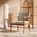 Conjunto com 2 Poltronas Miami Linho Areia