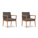Conjunto com 2 Poltronas Miami Linho Cinza