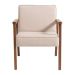 Conjunto com 2 Poltronas New Julia Bege e Nogueira