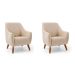 Conjunto com 2 Poltronas Paloma Linho Bege