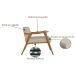 Conjunto com 2 Poltronas Ravena Algodão Bege e Nogueira