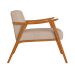 Conjunto com 2 Poltronas Ravena Algodão Bege e Nogueira