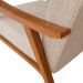 Conjunto com 2 Poltronas Ravena Algodão Bege e Nogueira