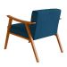 Conjunto com 2 Poltronas Ravena Poliéster Azul Marinho e Nogueira