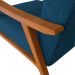 Conjunto com 2 Poltronas Ravena Poliéster Azul Marinho e Nogueira