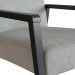 Conjunto com 2 Poltronas Slim Poliéster Cinza Claro e Preta