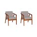 Conjunto com 2 Poltronas Tosar I Amêndoa e Lyz Cinza