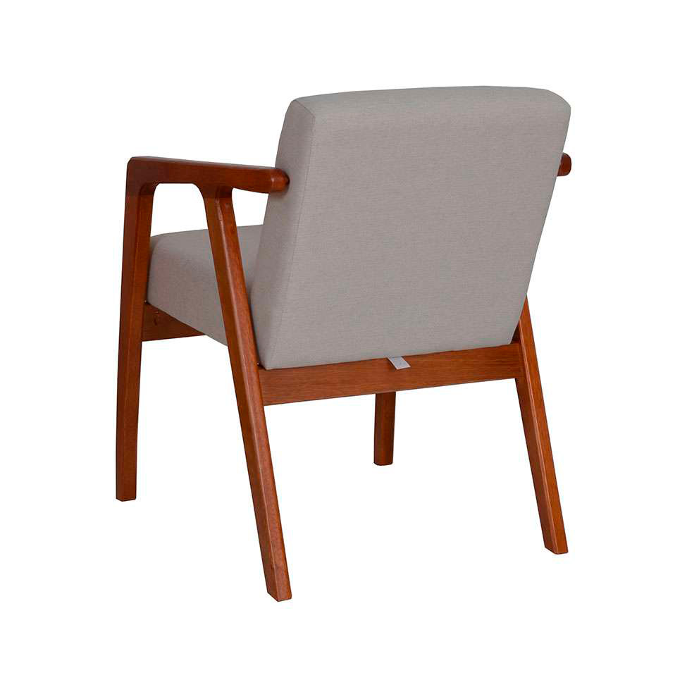 Conjunto com 2 Poltronas Tosar I Amêndoa e Lyz Cinza