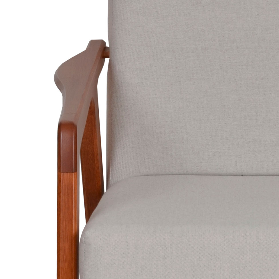 Conjunto com 2 Poltronas Tosar II Amêndoa e Lyz Cinza