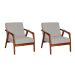 Conjunto com 2 Poltronas Tosar II Amêndoa e Lyz Cinza