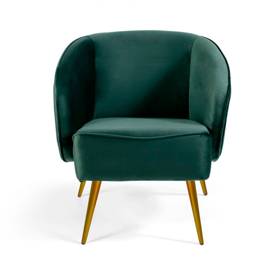 Conjunto com 2 Poltronas Wind com Pé Palito Verde