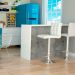 Conjunto com 3 Banquetas Giratórias Fitz Branco