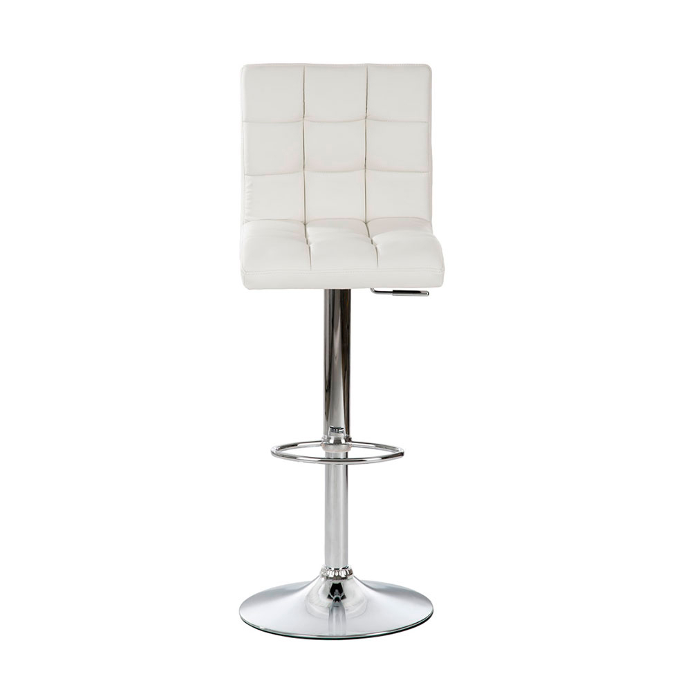 Conjunto com 3 Banquetas Giratórias Fitz Branco