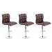 Conjunto com 3 Banquetas Giratórias Fitz Marrom Escuro