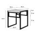 Conjunto com 4 Bancos Wooden Branco e Preto