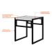 Conjunto com 4 Bancos Wooden Branco e Preto