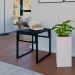 Conjunto com 4 Bancos Wooden Ônix e Preto