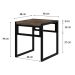 Conjunto com 4 Bancos Wooden Carvalho Dark e Preto