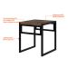 Conjunto com 4 Bancos Wooden Carvalho Dark e Preto