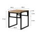 Conjunto com 4 Bancos Wooden Carvalho e Preto