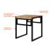 Conjunto com 4 Bancos Wooden Carvalho e Preto