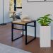 Conjunto com 4 Bancos Wooden Mel e Preto