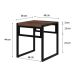 Conjunto com 4 Bancos Wooden Nogal e Preto